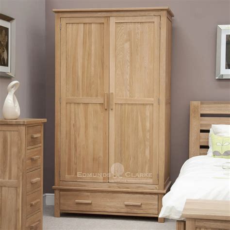 Bury Solid Oak Gents Wardrobe One Drawer Edmunds And Clarke Ltd