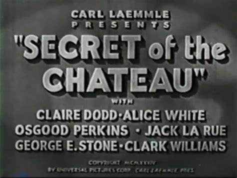 Secret Of The Chateau