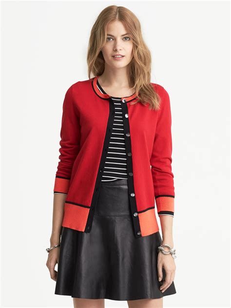 Issa Collection Colorblock Cardigan Banana Republic