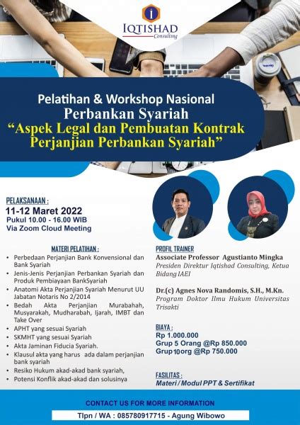 Iqtishad Consulting TRAINING WORKSHOP NOTARIS BANK SYARIAH LEVEL 1