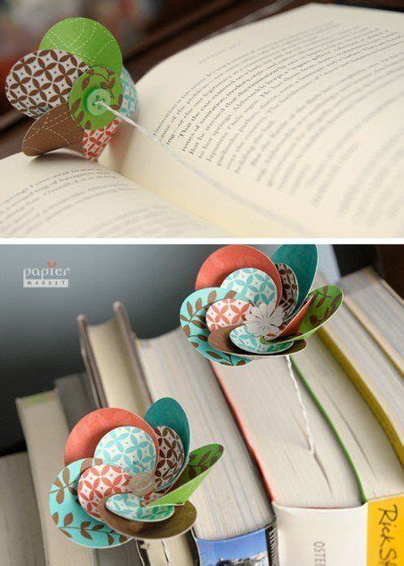 Paper Flower Bookmark Flower Bookmark Paper Flowers Paper Crafts