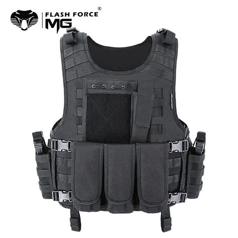 Mgflashforce Chaleco T Ctico Molle Airsoft Portador De Placa Armadura