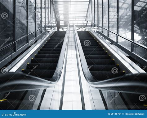 Escalator Perspective Hall Building Business Travel Stock Image Image