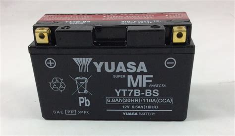 BATTERIA MOTO SCOOTER YUASA 12V 6 5AH YT7B BS AC Sos Battery