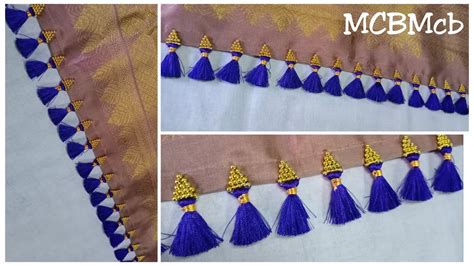 Totally New Saree Kuchu With Normal Needle I How To Make New Saree