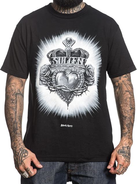 Amazon.com: Sullen Art Collective Men's Royal Heart Short Sleeve Tee ...