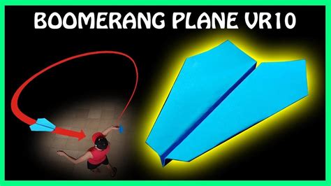 Cách gấp máy bay boomerang ver 10 How to make a boomerang paper