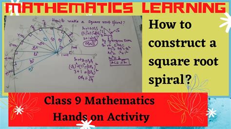 Maths Activityhow To Make A Square Root Spiral Class 9 Mathematics