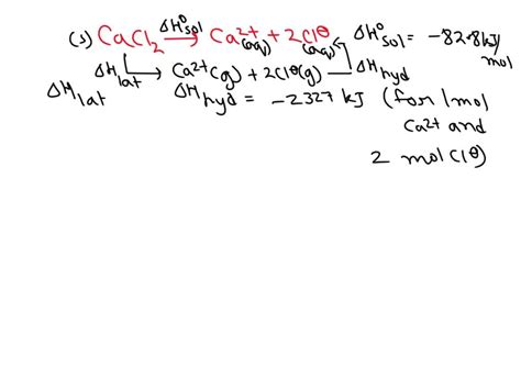 SOLVED The heat of solution for calcium chloride CaCl2 is ÎHsoln