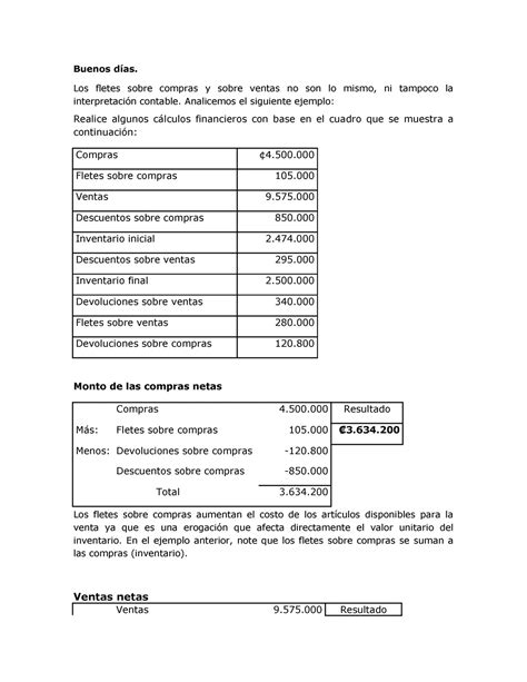 Fletes De Ventas Gastos Operacionales Y Su Importancia Fletes Y Mudanzas