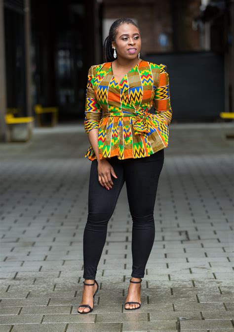 Ankara Peplum Top African Print Top Wrap Top African Print Tops