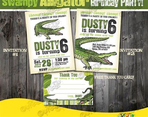 Alligator Party Package Printable Alligator Birthday Party Decoration