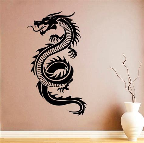 Dragon Vinyl Sticker Dragon Wall Decal Animals Vinyl Stickers Etsy