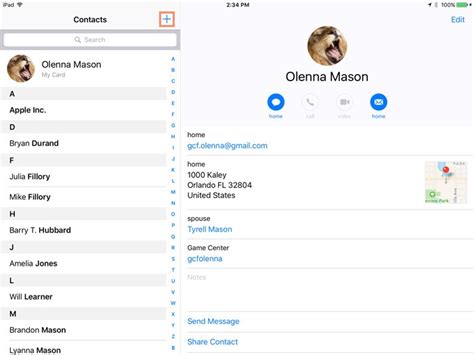 Ipad Basics Contacts