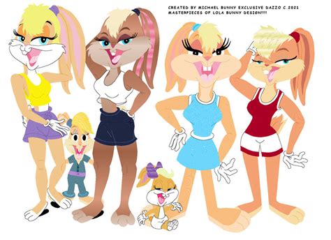 The Many Faces Of Lola Bunny In Color By Papermodelsaddiction On