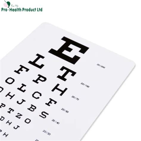 Pocket Size Visual Acuity Eye Vision Test Chart Snellen Eye Chart