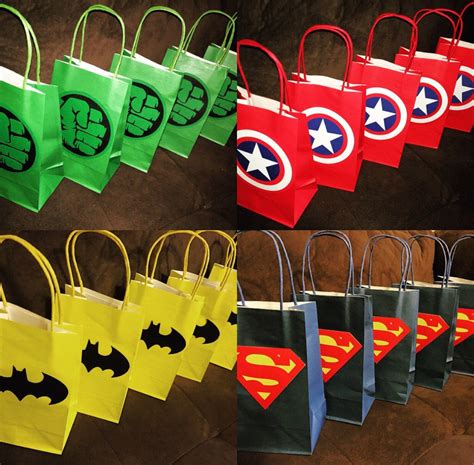 Superhero Party T Favor Bags By Bellaeventsstore On Etsy Marvel