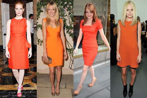 Frills And Thrills The Orange Dress Trend