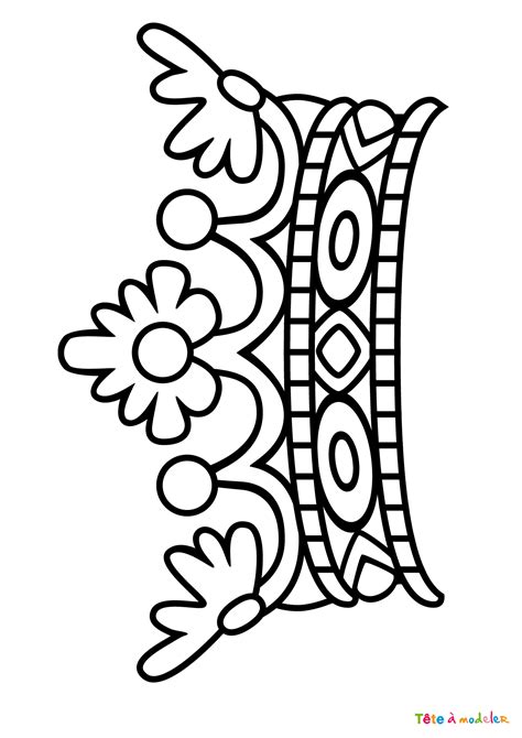 Coloriage D Une Couronne Facile Imprimer Avec T Te Modeler