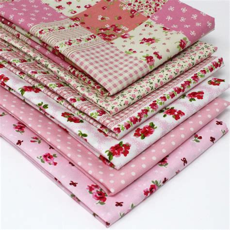 6 Fat Quarters Vintage Pink Bundle Overdale Fabrics