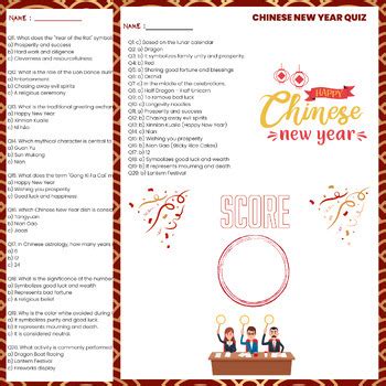 Chinese New Year Quiz Chinese New Year 2024 Quiz Chinese Zodiac Quiz