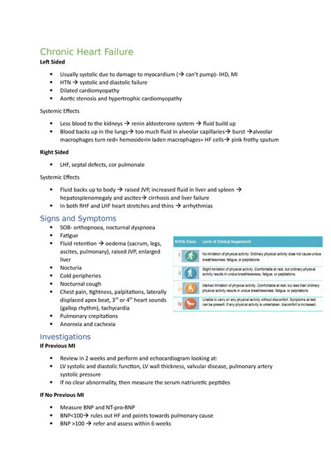 Chronic Heart Failure Lecture Notes 1 Chronic Heart Failure Left