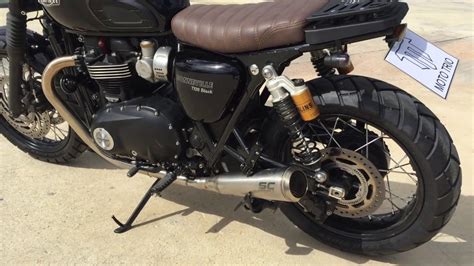 Sc Project Exhaust Triumph Bonneville T120 Moto Trio Youtube