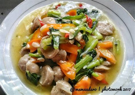 Resep Cah Sawi Caisim Bakso Oleh Veronika Betariani Cookpad