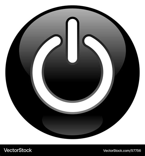 Power Button Royalty Free Vector Image Vectorstock