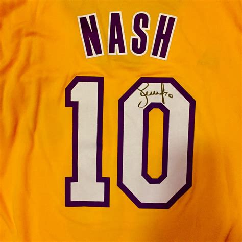 Autographed Steve Nash Los Angeles Lakers #10 Replica Jersey - The ...