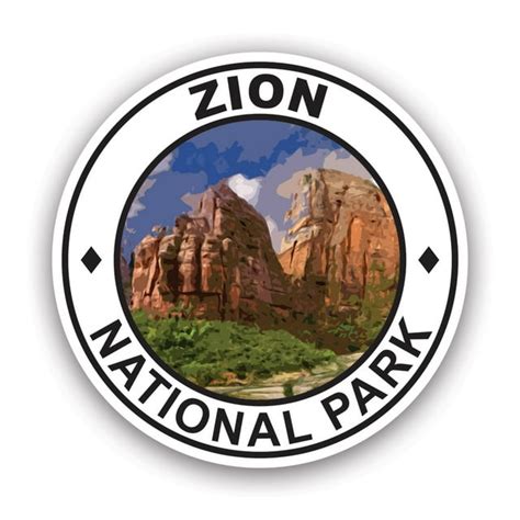 Zion National Park Sticker Decal Self Adhesive Vinyl Weatherproof