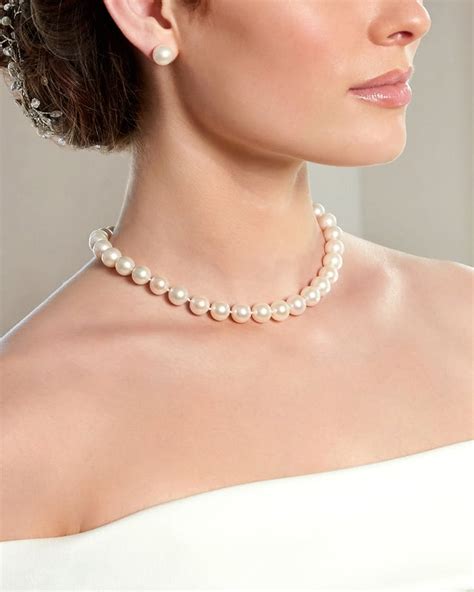 10 10 5mm Japanese Akoya White Pearl Necklace AAA Quality