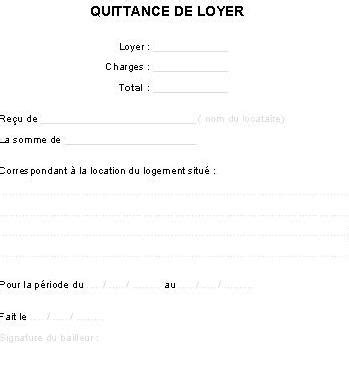 Modèle de Quittance de loyer gratuit