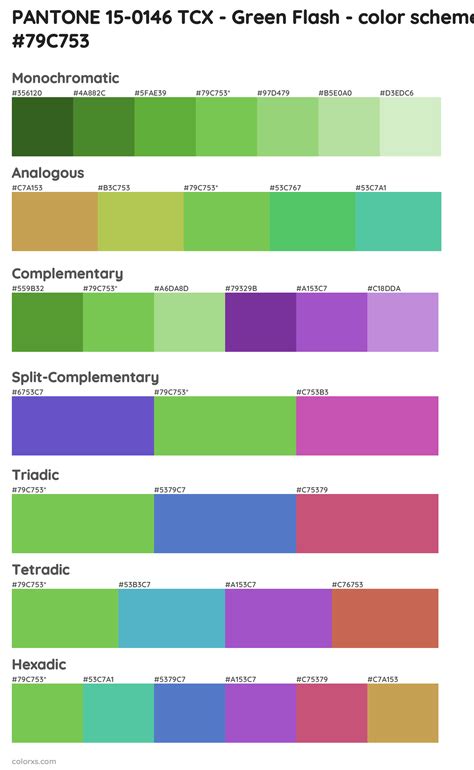 Pantone 15 0146 Tcx Green Flash Color Palettes