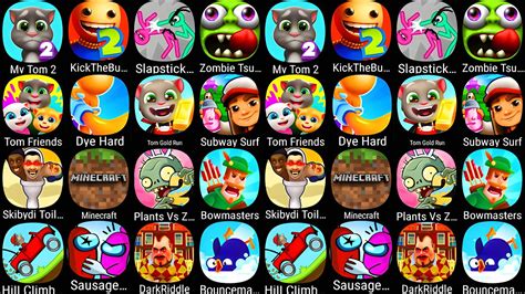 Zombie Tsunami My Talking Tom Kick The Buddy Slapstick Fight Tom Gold