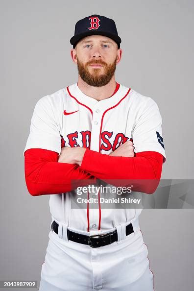 Trevor Story Of The Boston Red Sox Poses For A Photo During The News