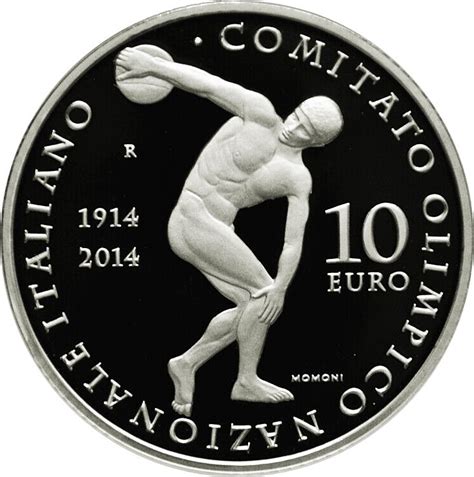 10 Euros Comité National Olympique Italien Italie Numista