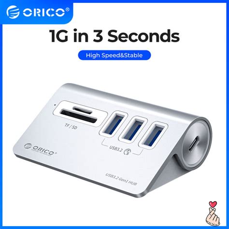 USB HUBS ORICO Aluminum Powered 5Gbps HUB PD18W Charger USB3 2 Type USB