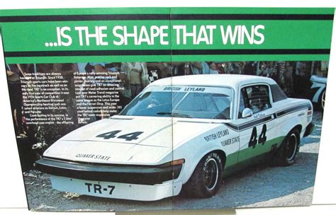 1977 Triumph TR7 Specs Features British Leyland Original Sales Brochure Rare