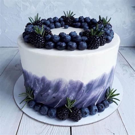 Украшение торта голубикой - 73 фото