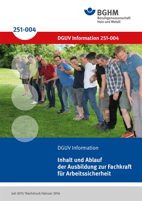 Inhalt Und Ablauf Der Ausbildung Zur Fachkraft F R Arbeitssicherheit