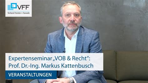 Expertenseminar VOB Recht Prof Dr Ing Markus Kattenbusch YouTube