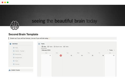 Second Brain Template By Al Hossein Notion Marketplace