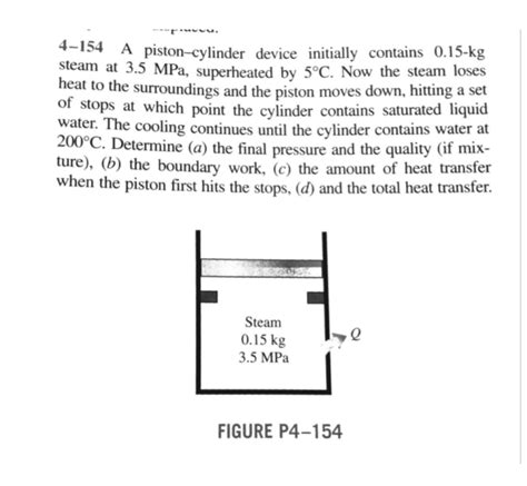 Solved 4 154 A Piston Cylinder Device Initially Contains Chegg