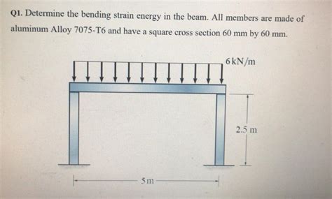 Solved Q Determine The Bending Strain Energy I Solutioninn