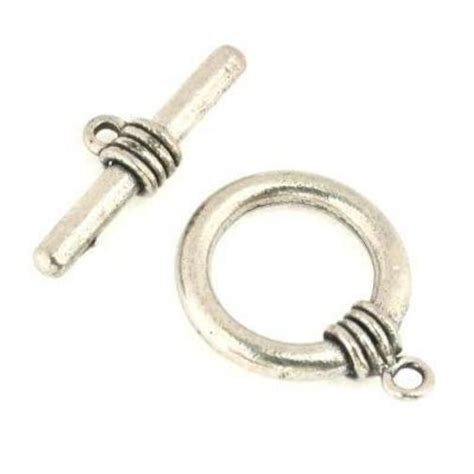 Toggle Clasp Antique Silver Plated 23mm Findingking