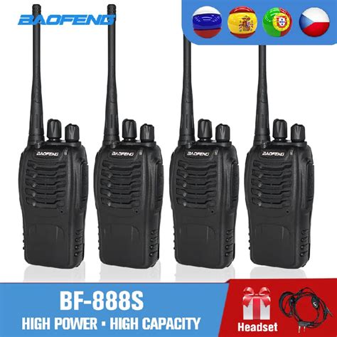 4pcs Baofeng Bf 888s Walkie Talkie Bf 888s 6km Portable Two Way Radio