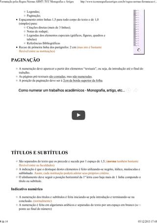 Formatação pelas regras normas abnt tcc monografias e artigos PDF