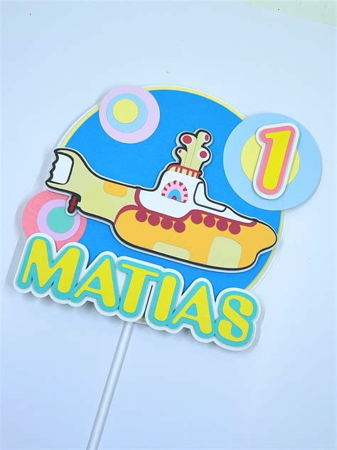 Groovy Yellow Submarine Birthday Cake Topper Is The Perfect Touch For