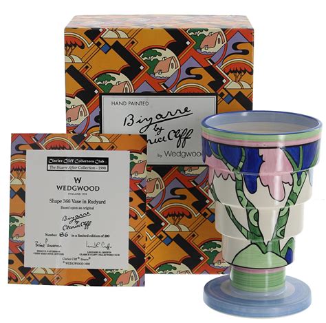 Wedgwood Clarice Cliff Rudyard 366 Vase Limited Edition No 86 Of